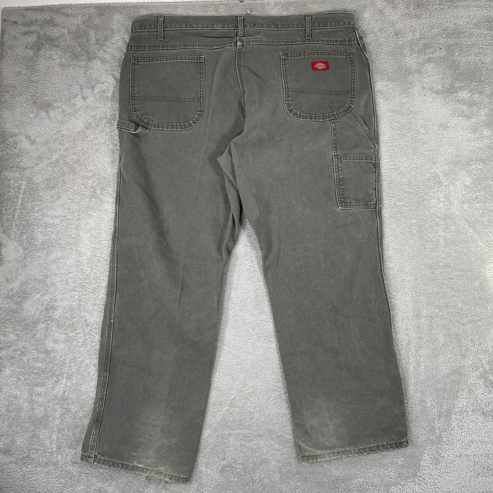 Dickies‎ Carpenter Pants Mens 42x30 Green Duck Canvas Relaxed Fit Workwear